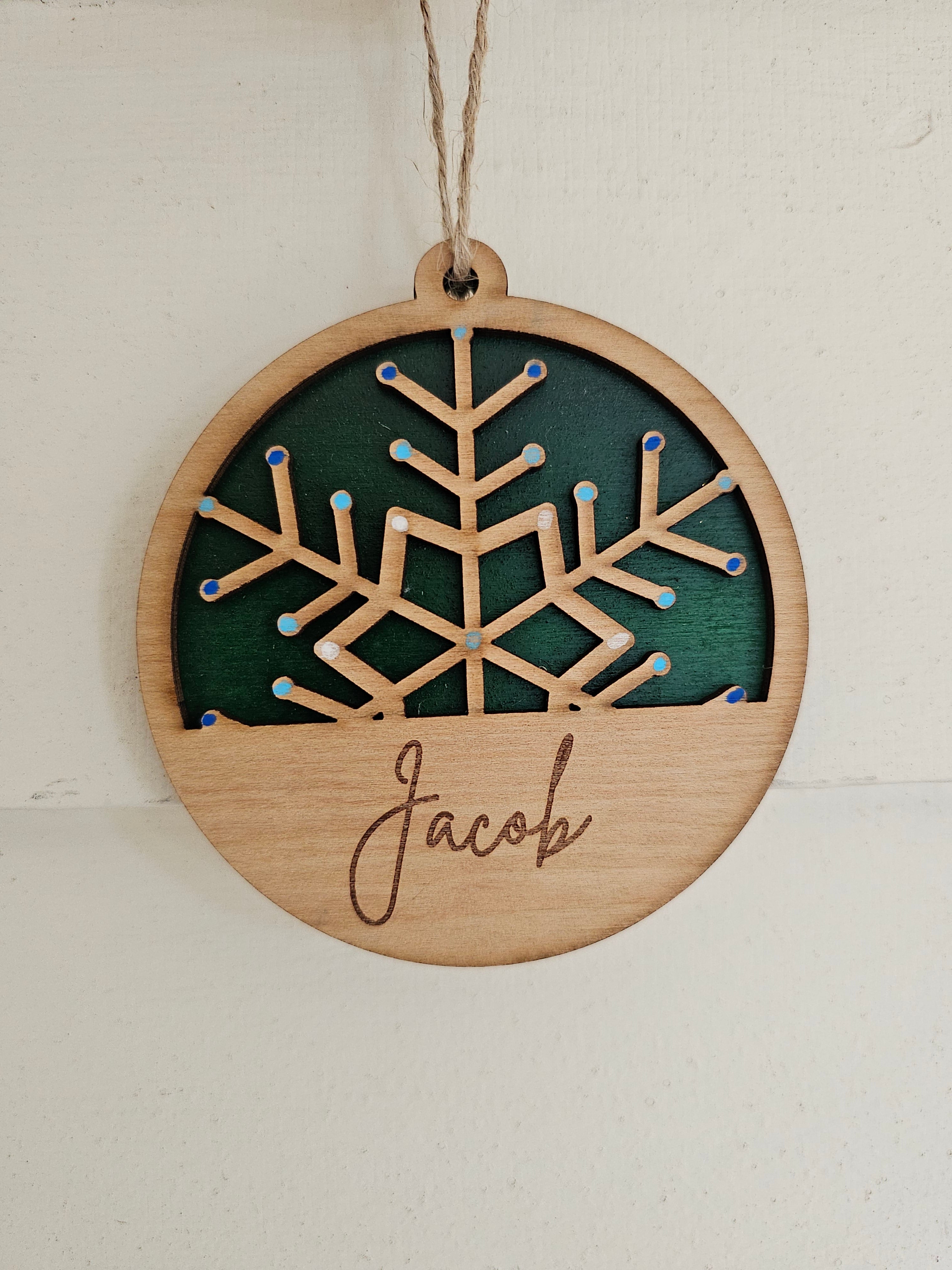 Snowflake Christmas Personalized Ornament