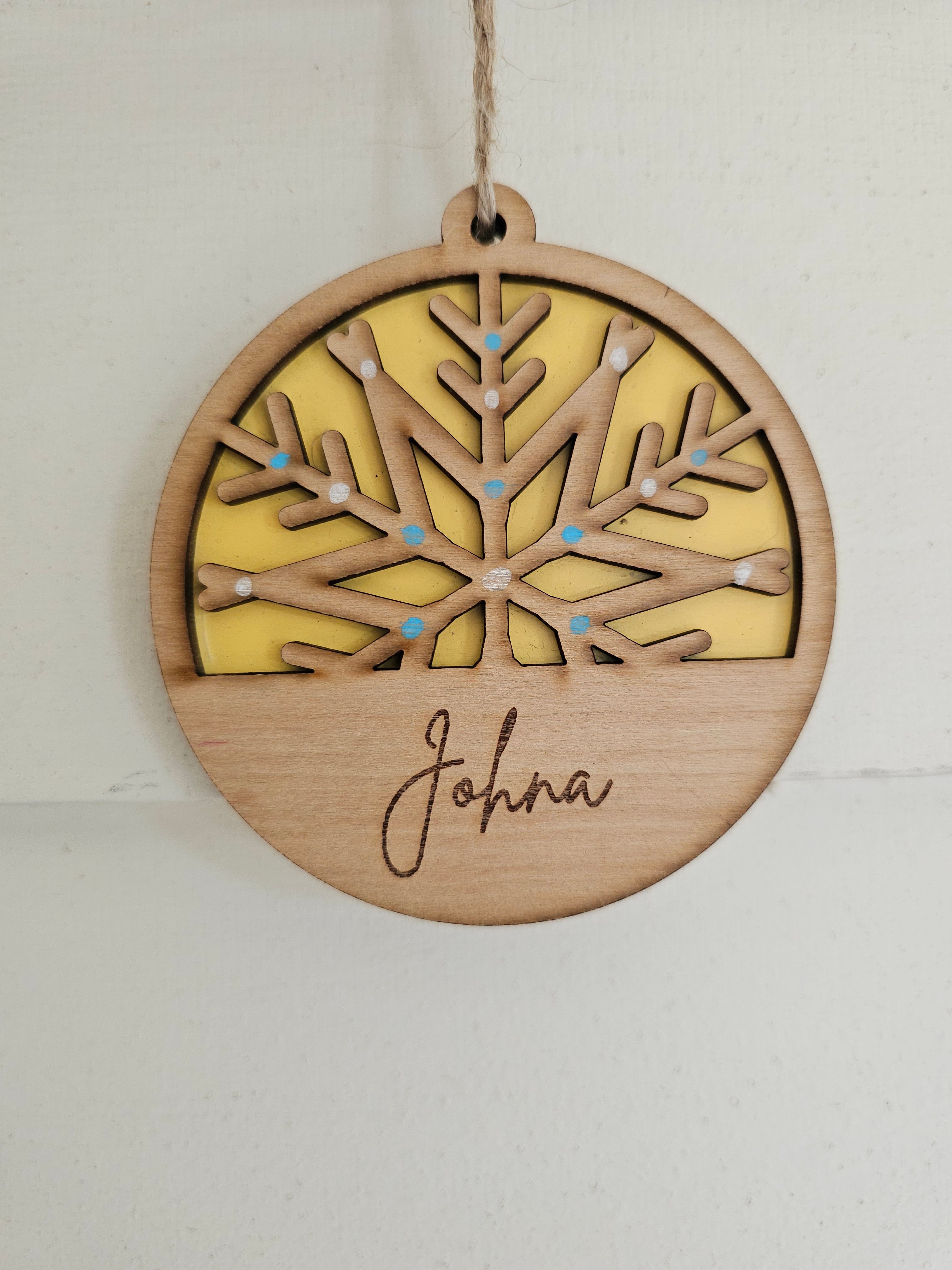 Snowflake Christmas Personalized Ornament