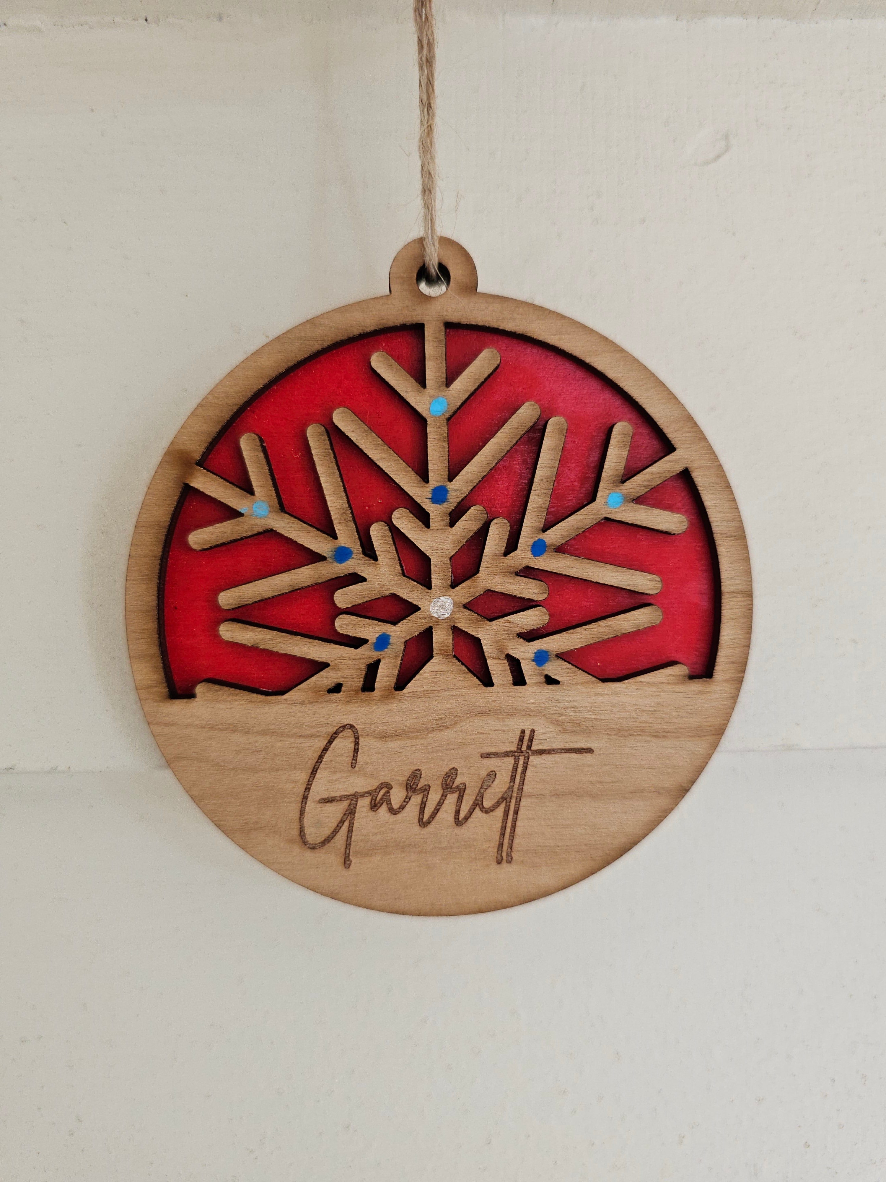 Snowflake Christmas Personalized Ornament