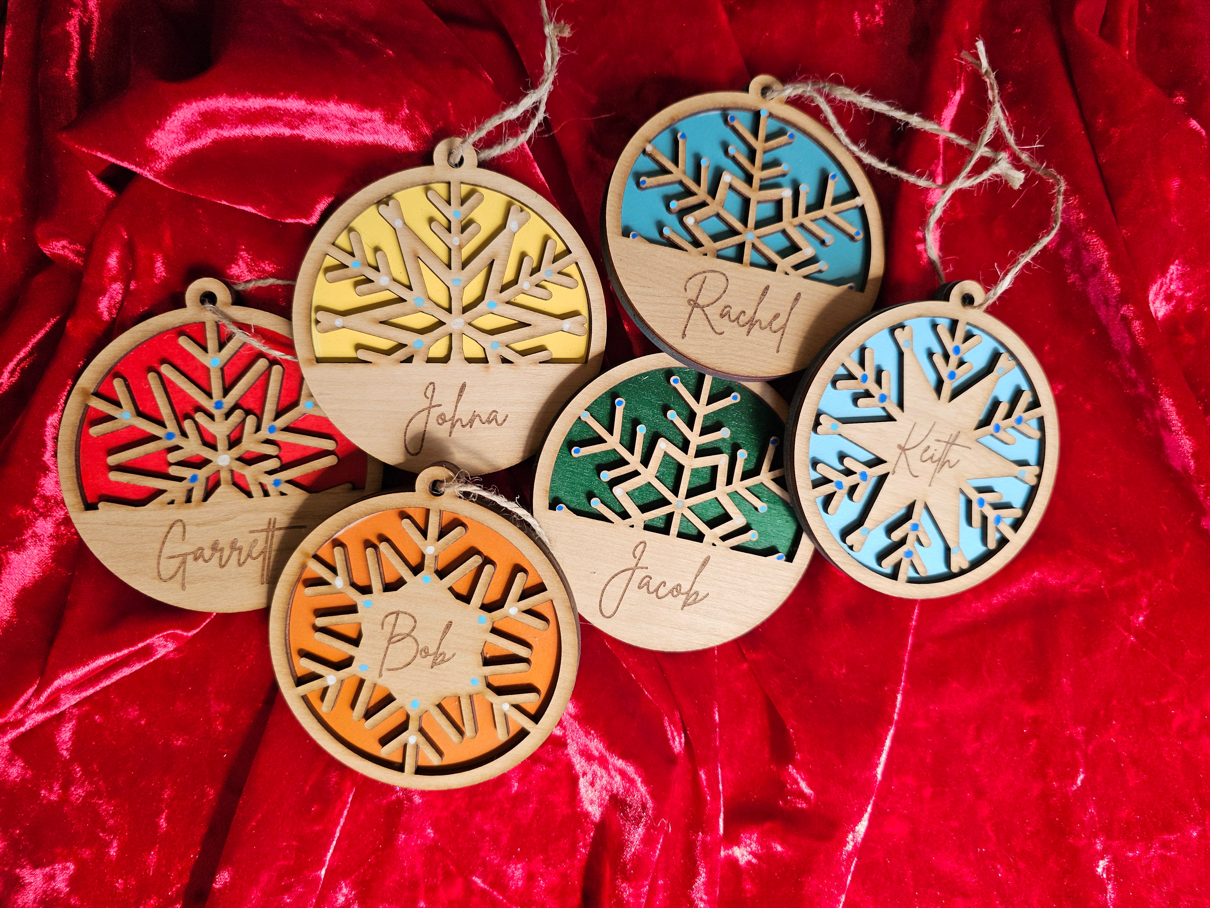 Snowflake Christmas Personalized Ornament
