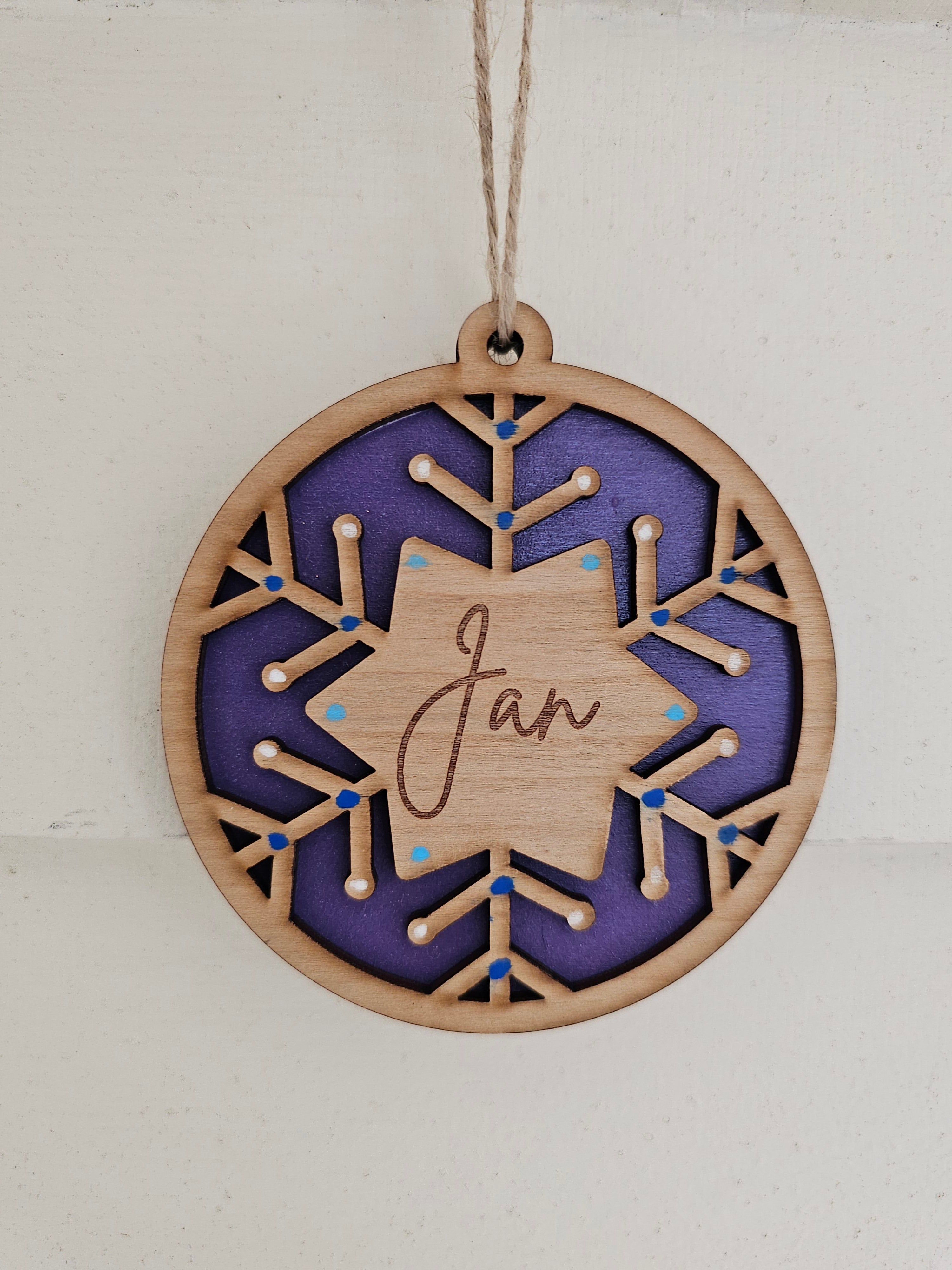 Snowflake Christmas Personalized Ornament