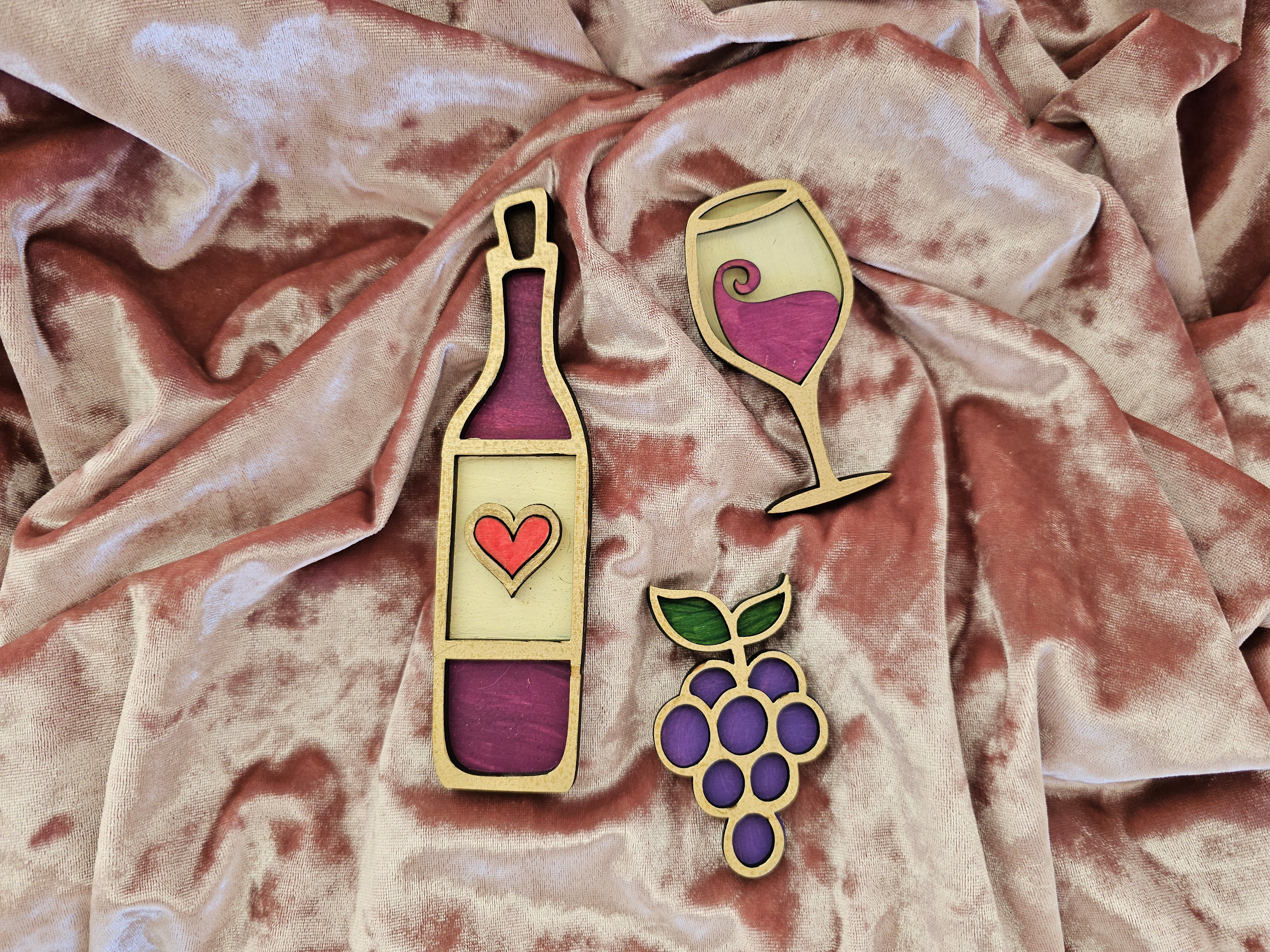 Wine Magnets - Set of 3