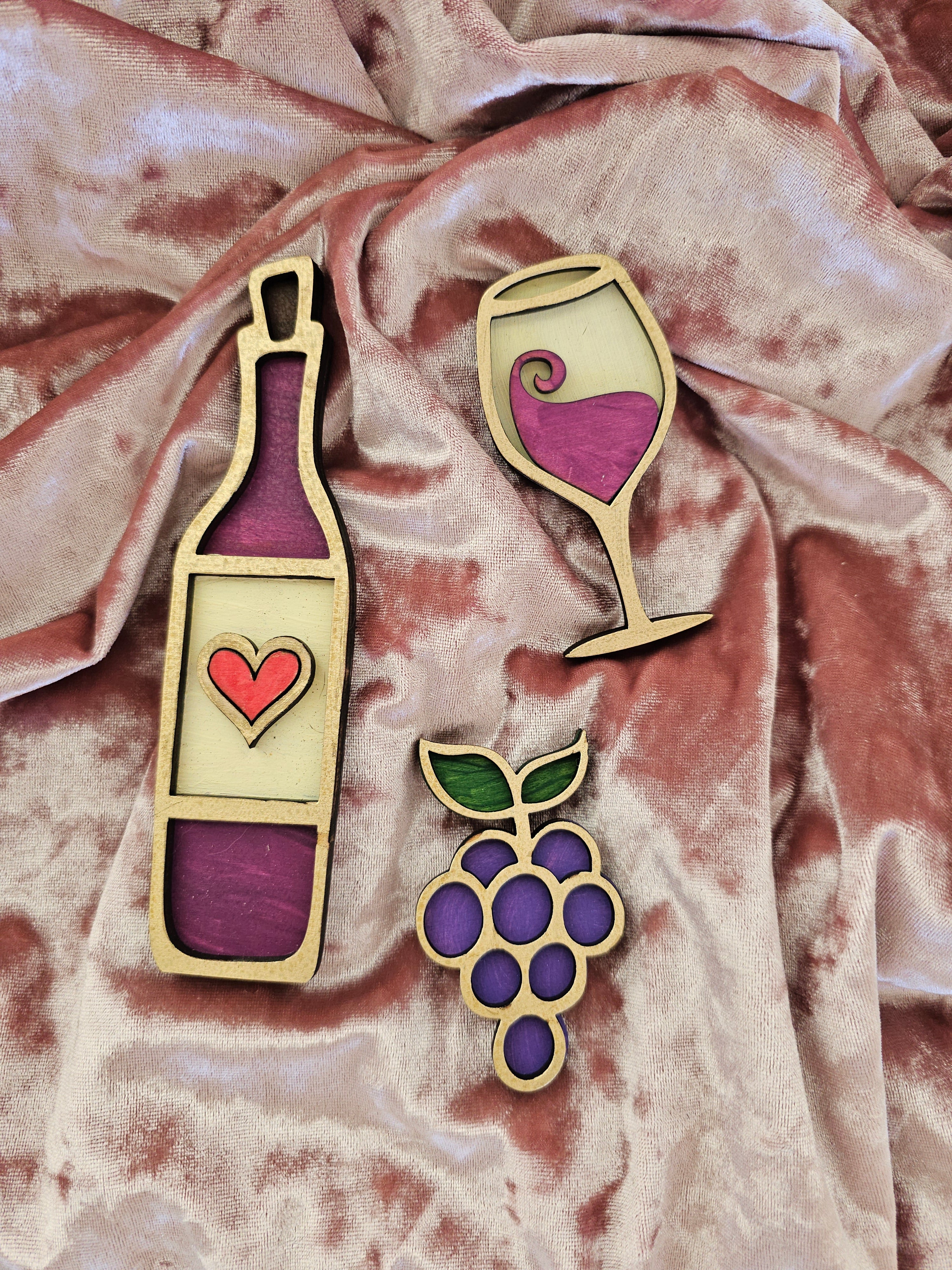 Wine Magnets - Set of 3