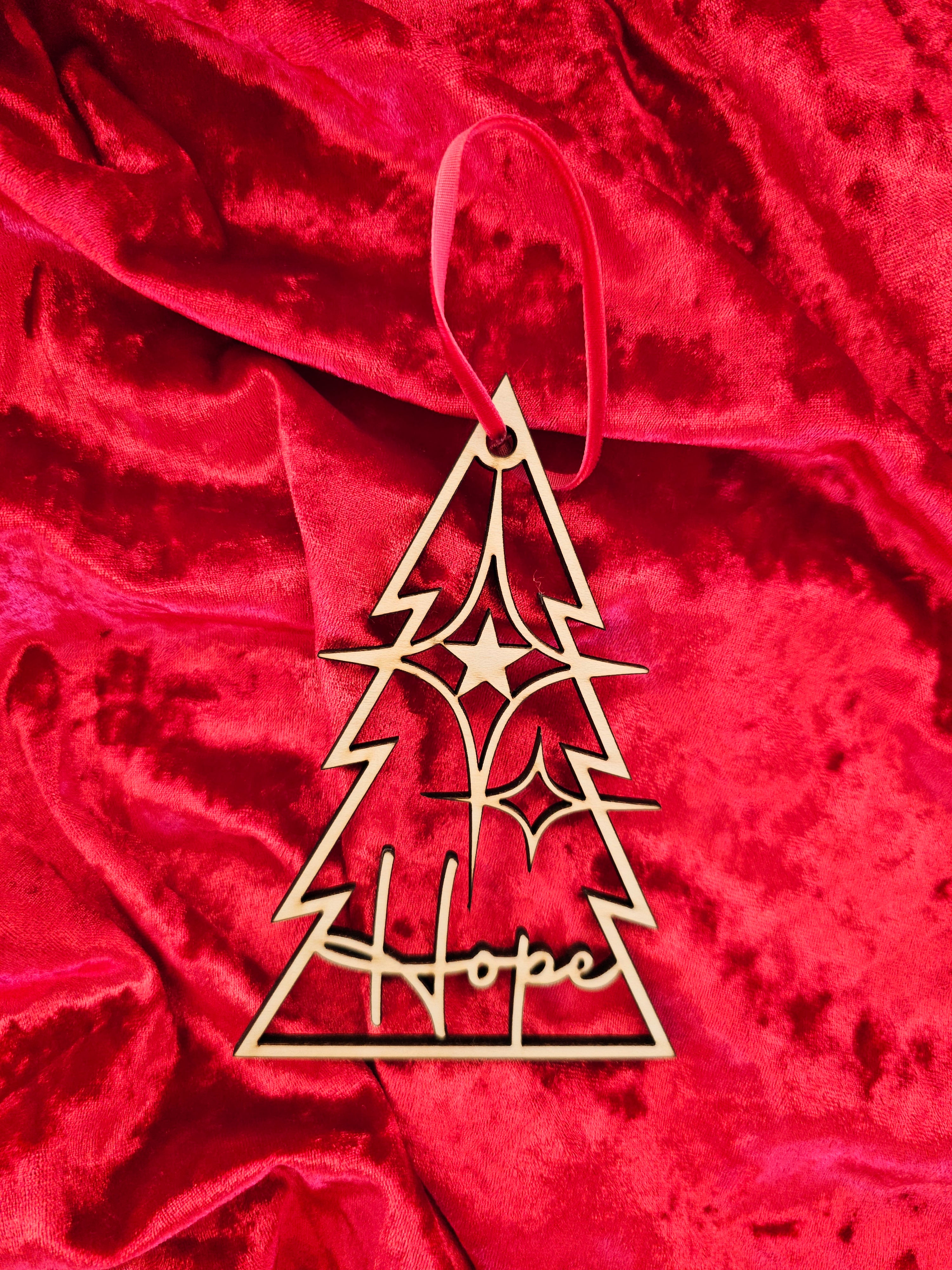 Peace, Joy and Hope Christmas Ornaments - Set of 3