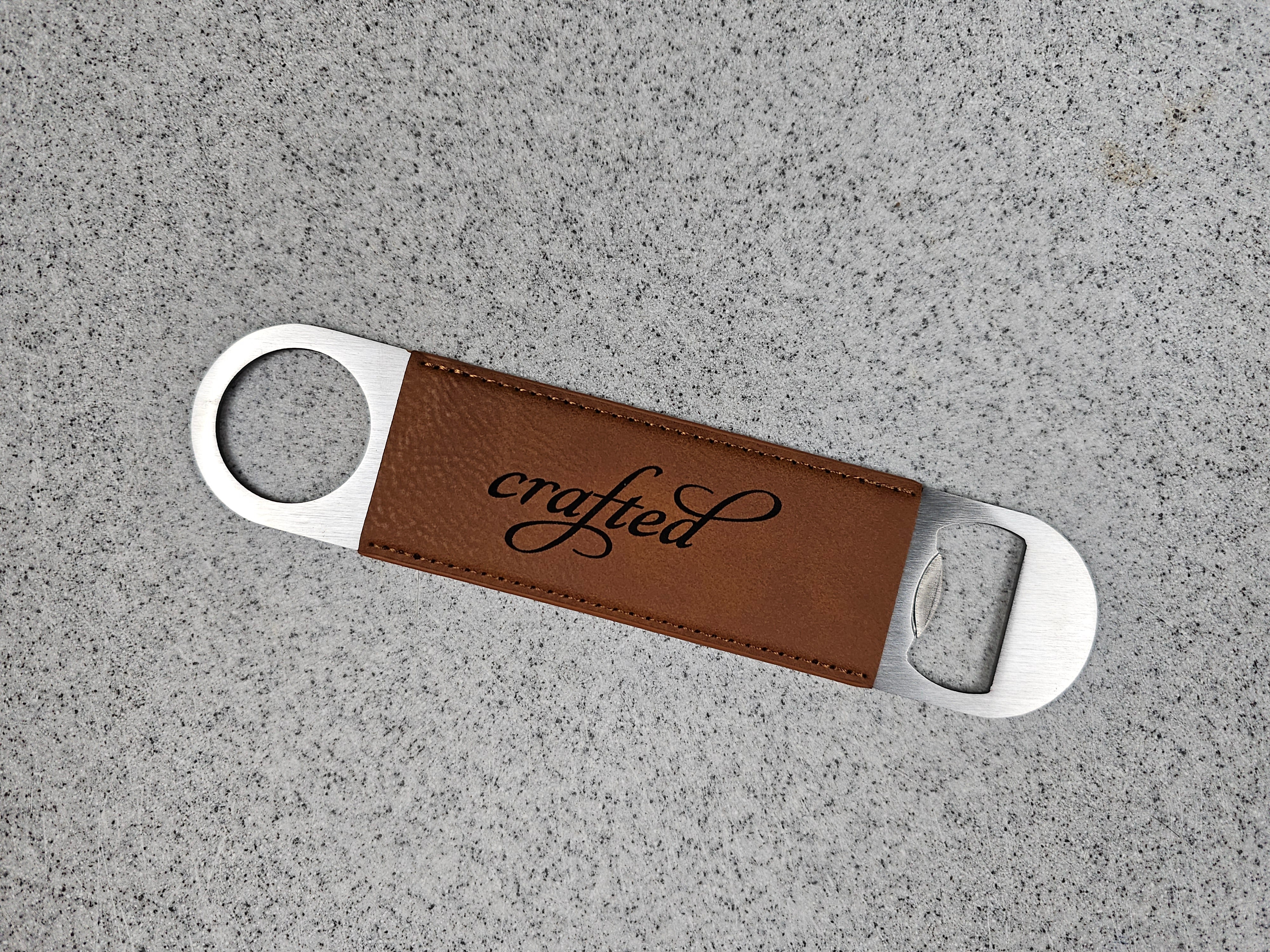Personalized Leather Bottle Opener