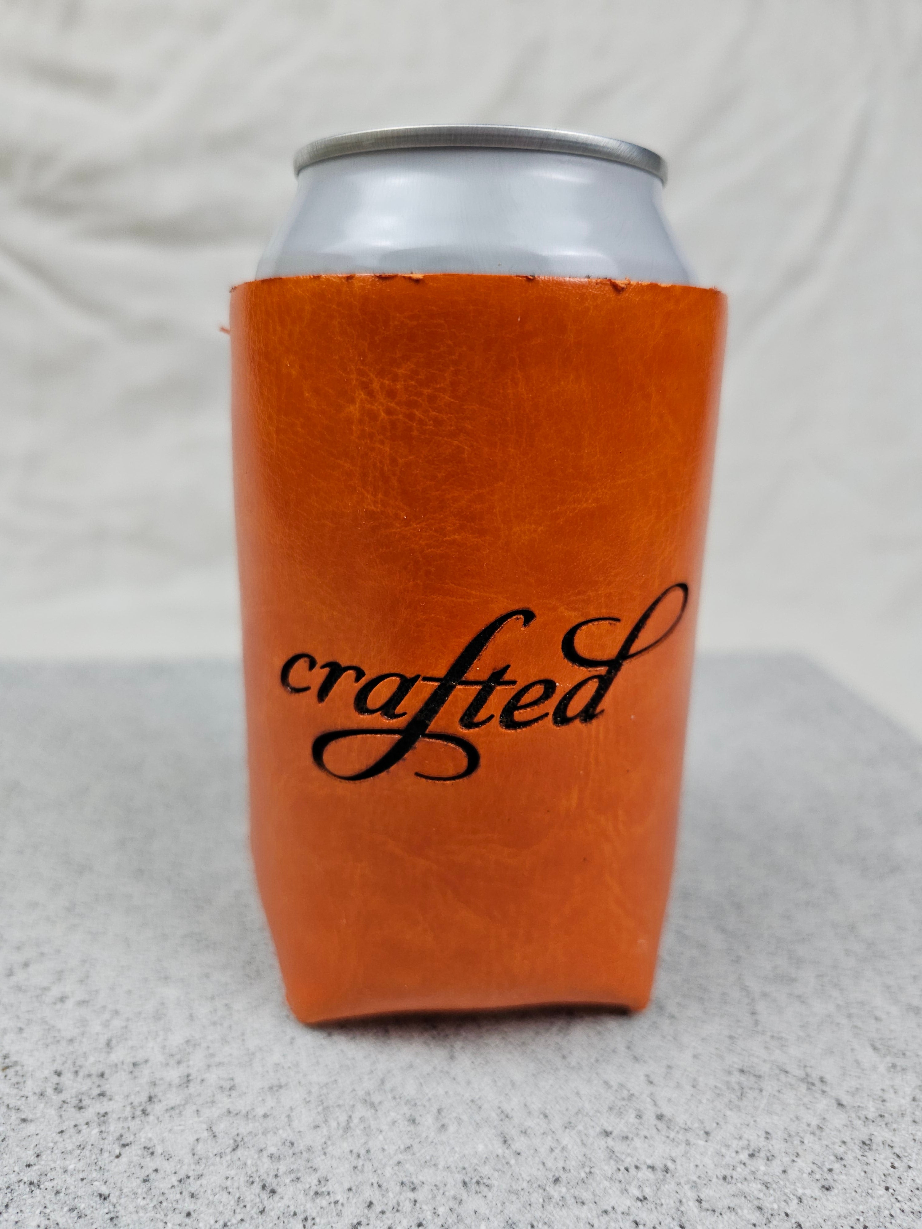Personalized Vegan Leather Drink Koozie