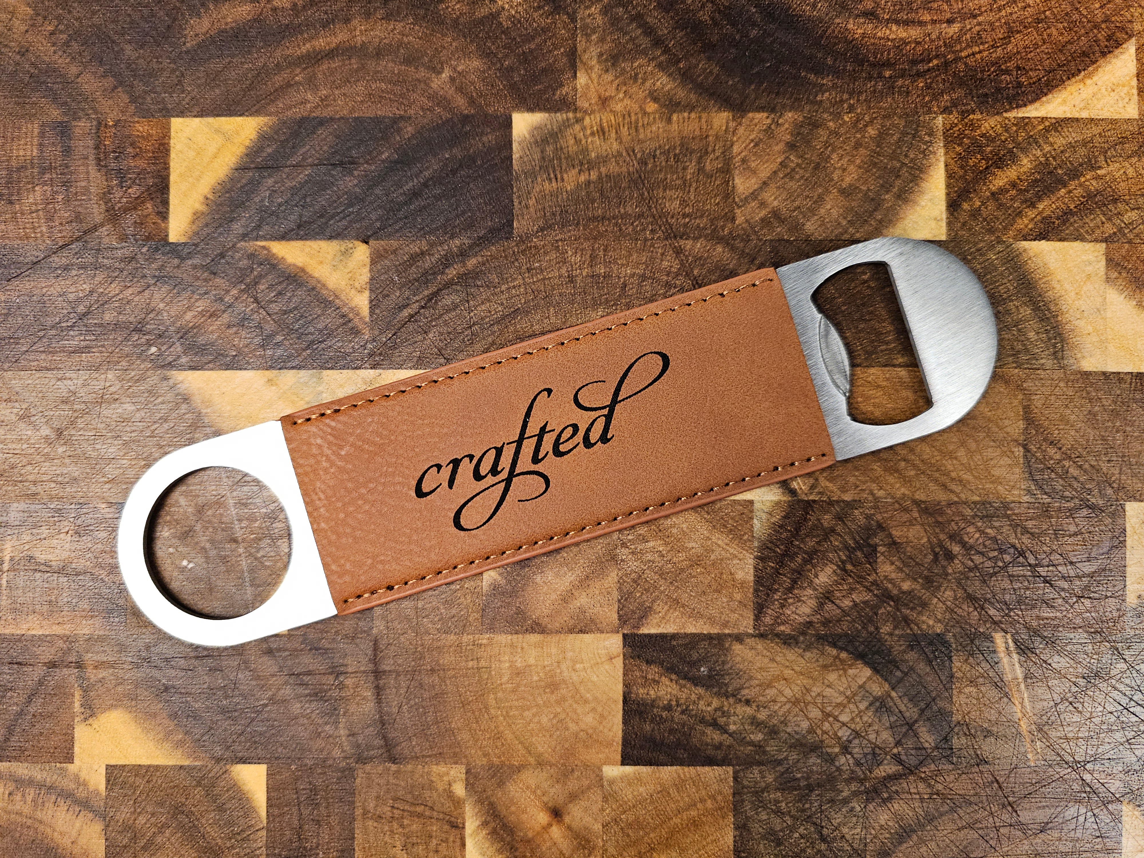 Personalized Leather Bottle Opener