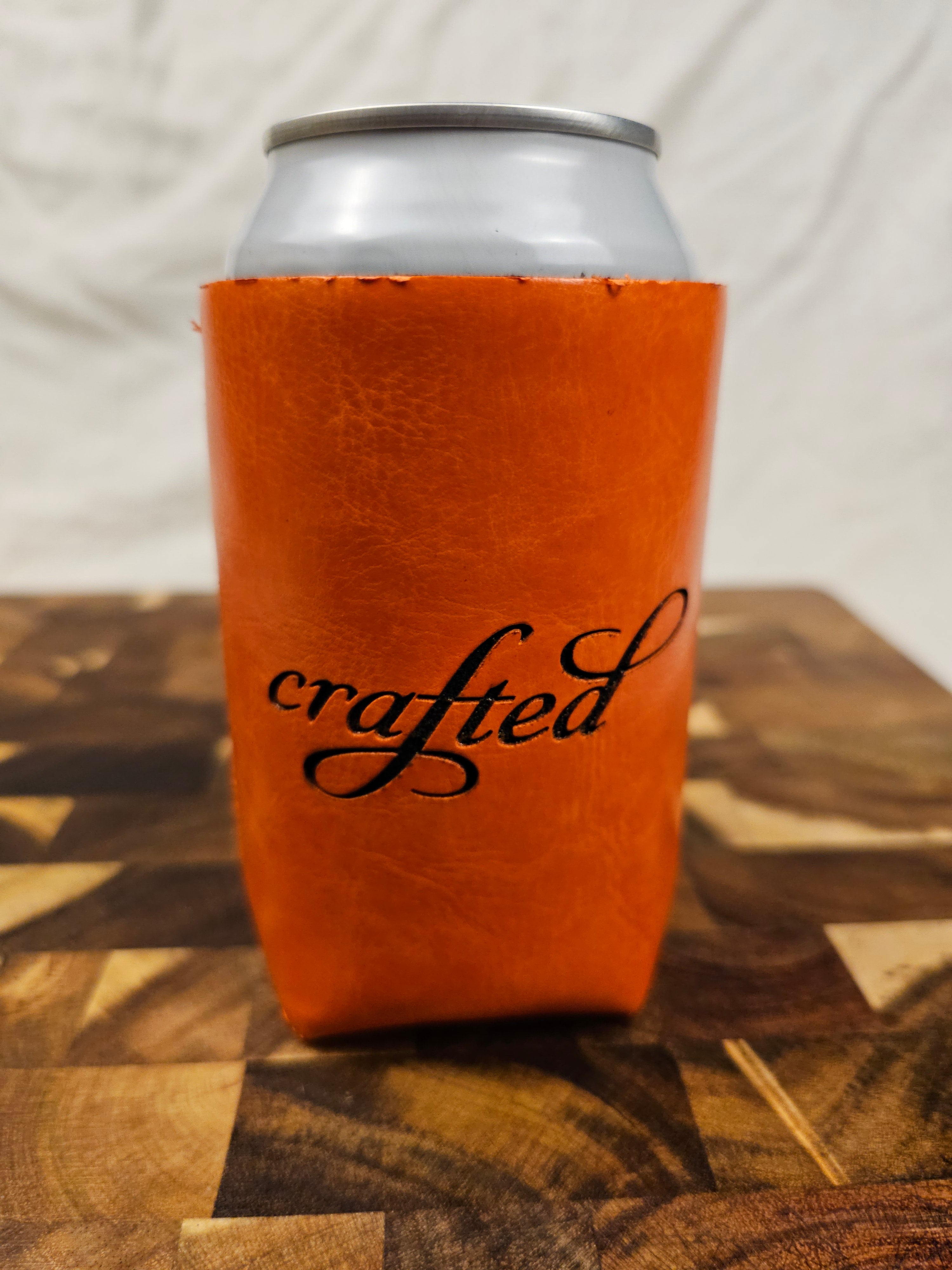 Personalized Vegan Leather Drink Koozie