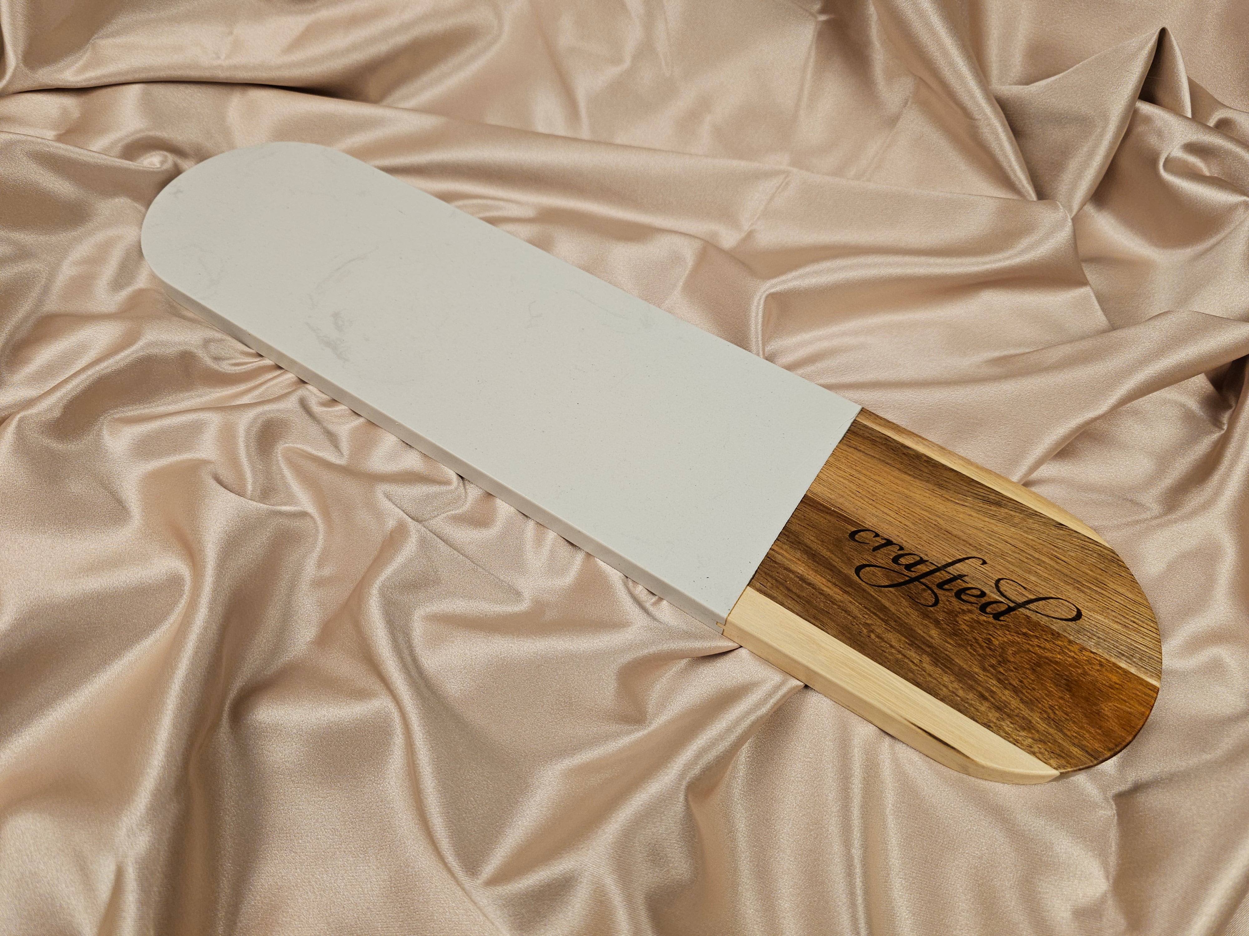 Acacia Wood and Marble Cheese/Charcuterie Board