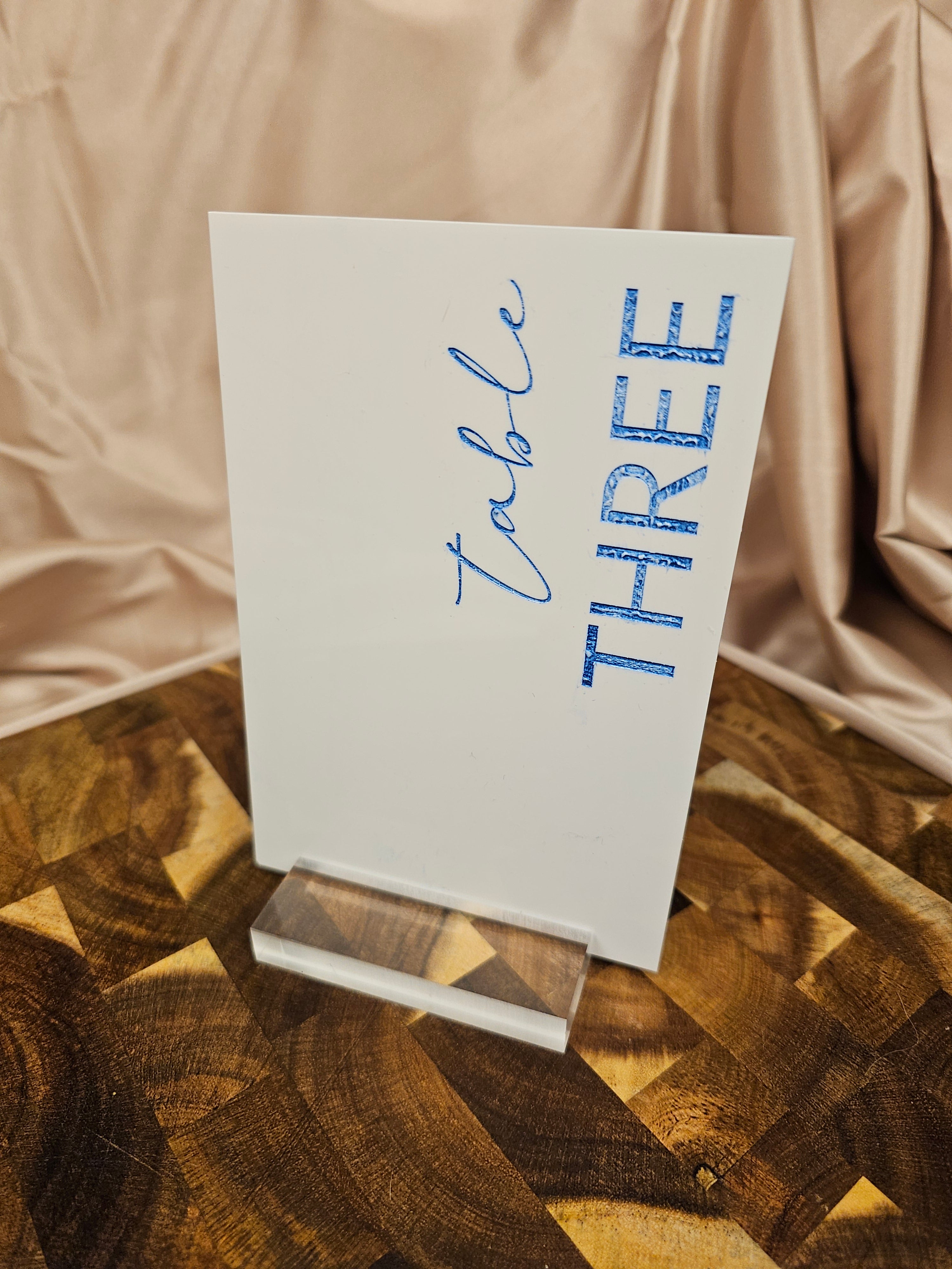 Acrylic Table Numbers