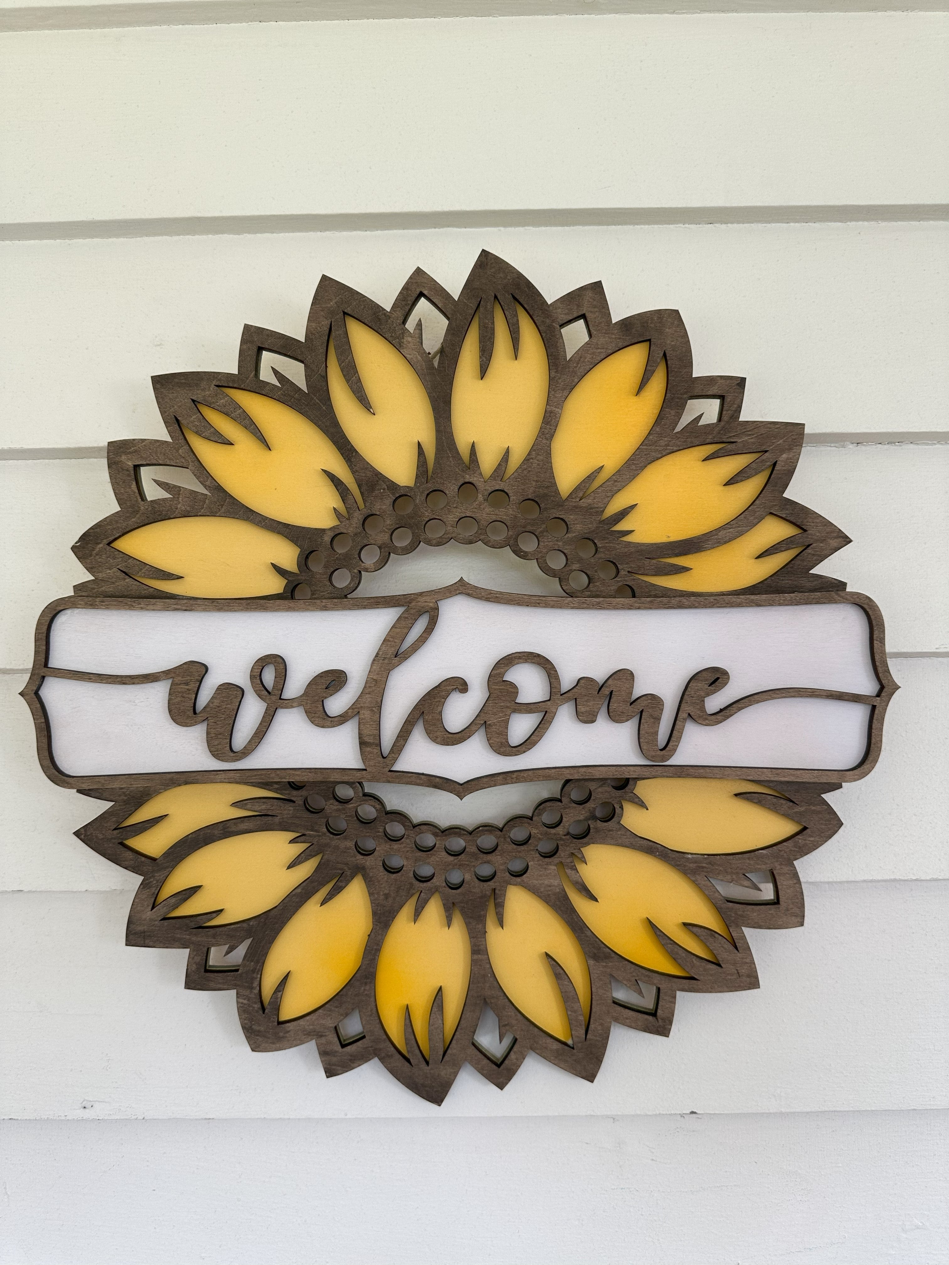 Sunflower Welcome Sign