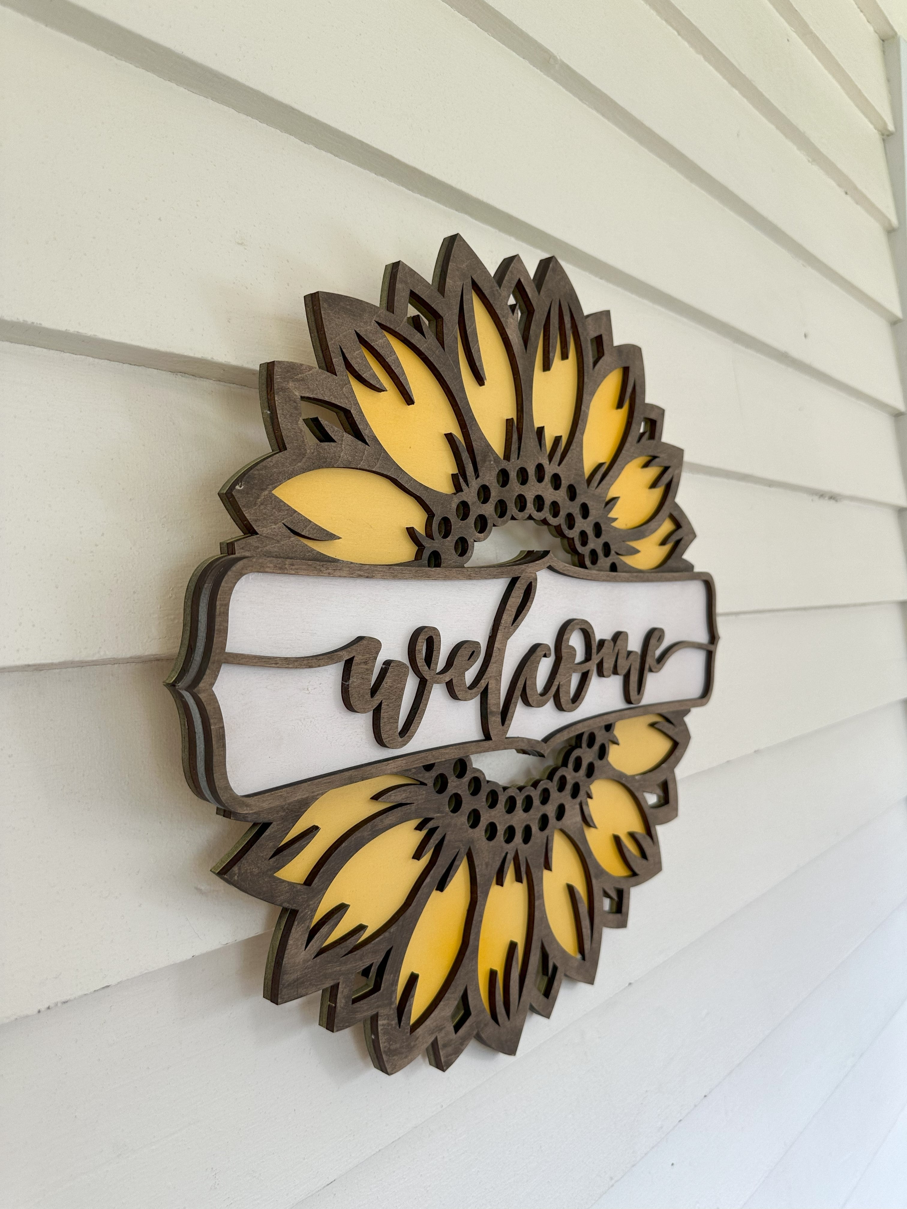 Sunflower Welcome Sign