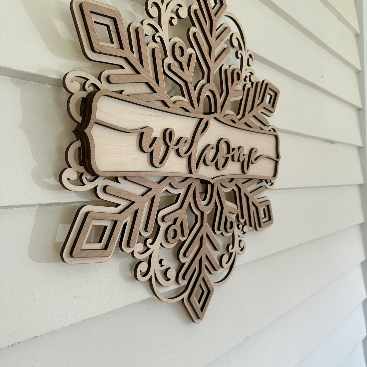 Snowflake Welcome Sign – crafted